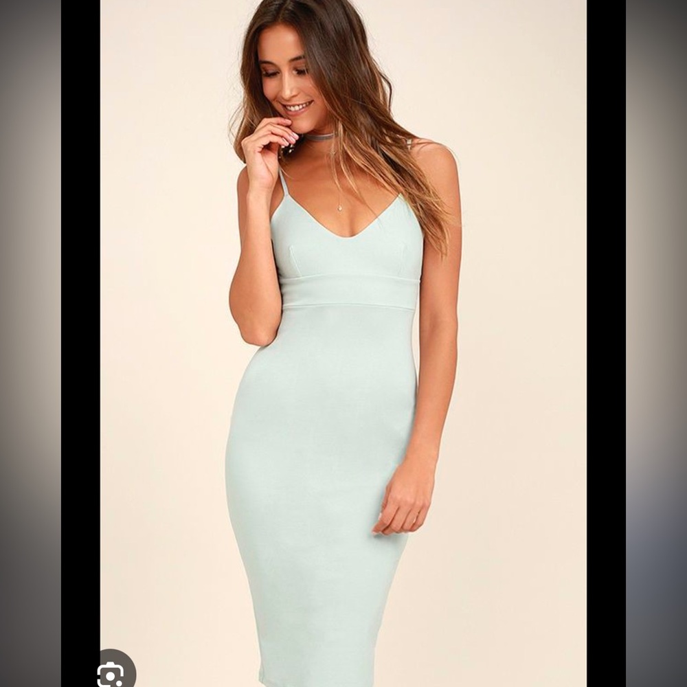 Lulus blue don’t tell ‘em’ bodycon dress